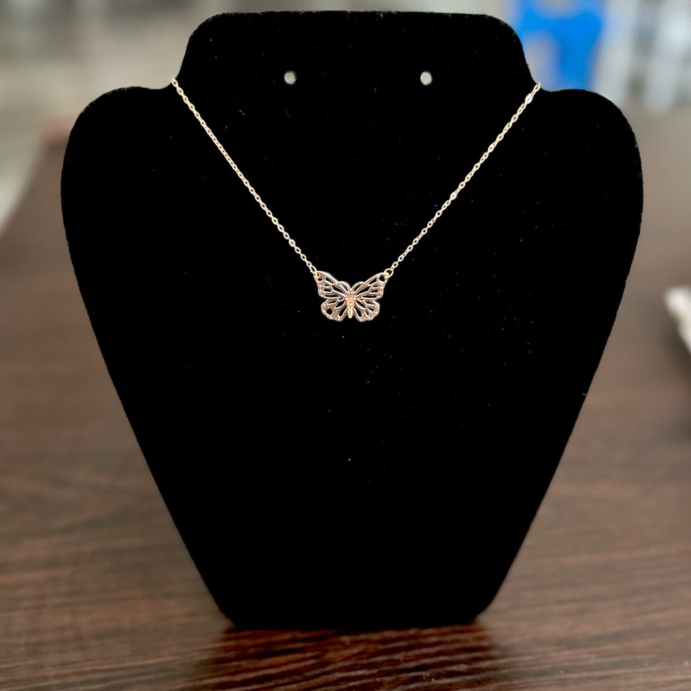 Butterfly Pendant Necklace | Delicate Minimalist Chain